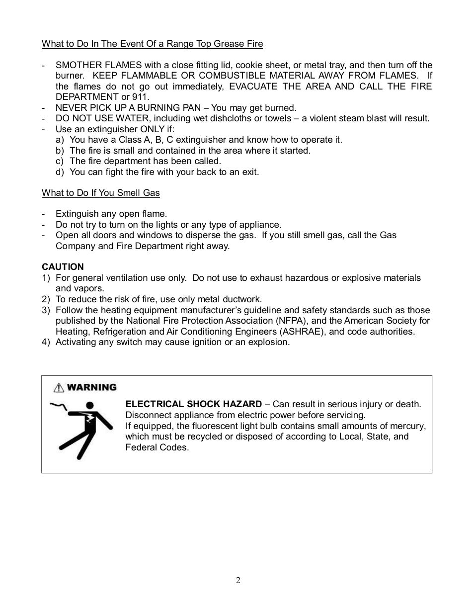 Kobe Range Hoods RA3830S User Manual | Page 4 / 24