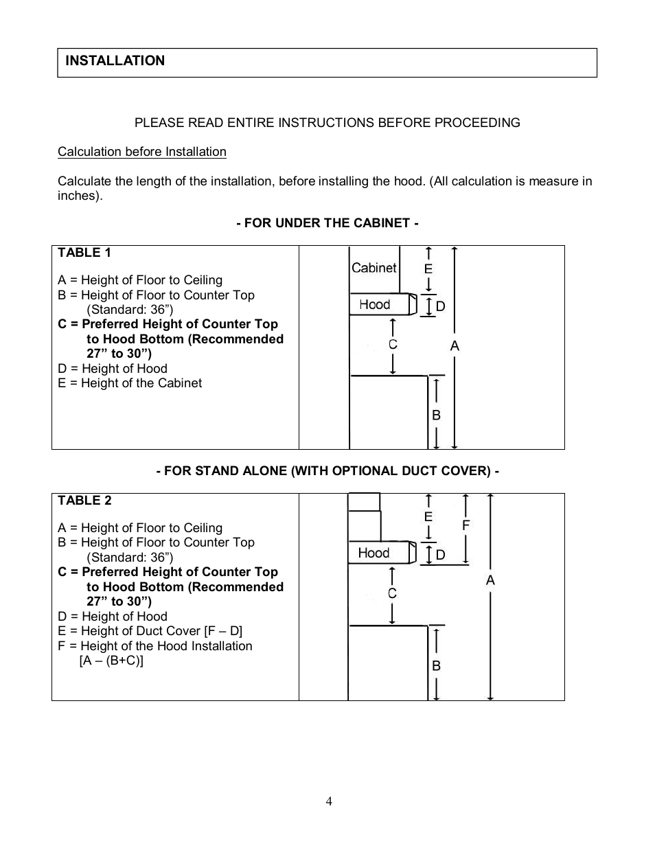 Kobe Range Hoods RA3830S User Manual | Page 6 / 24