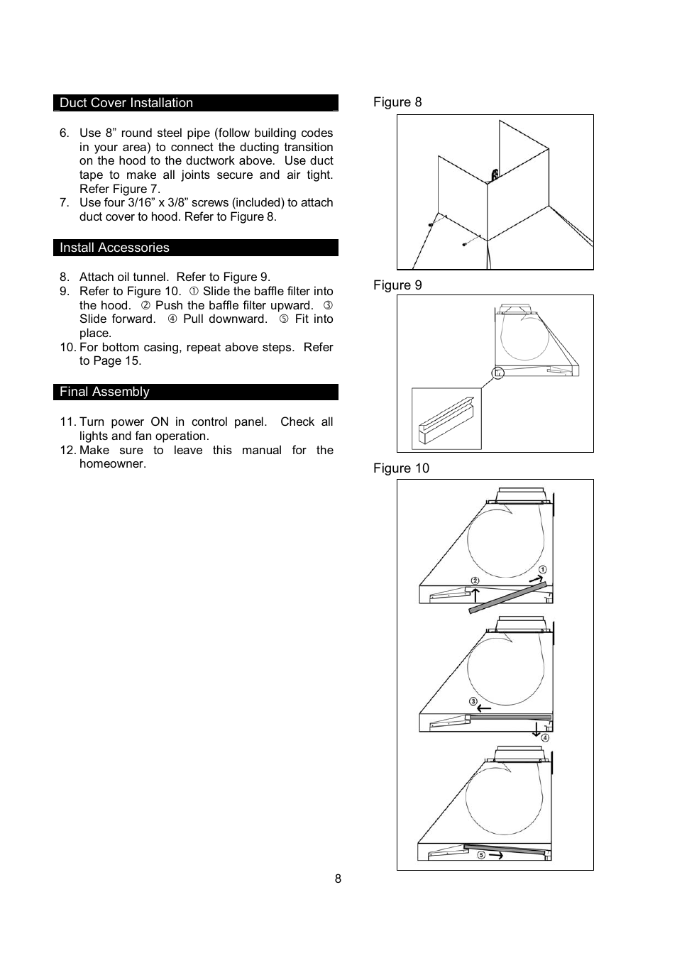 Kobe Range Hoods RA0242SQB User Manual | Page 11 / 76