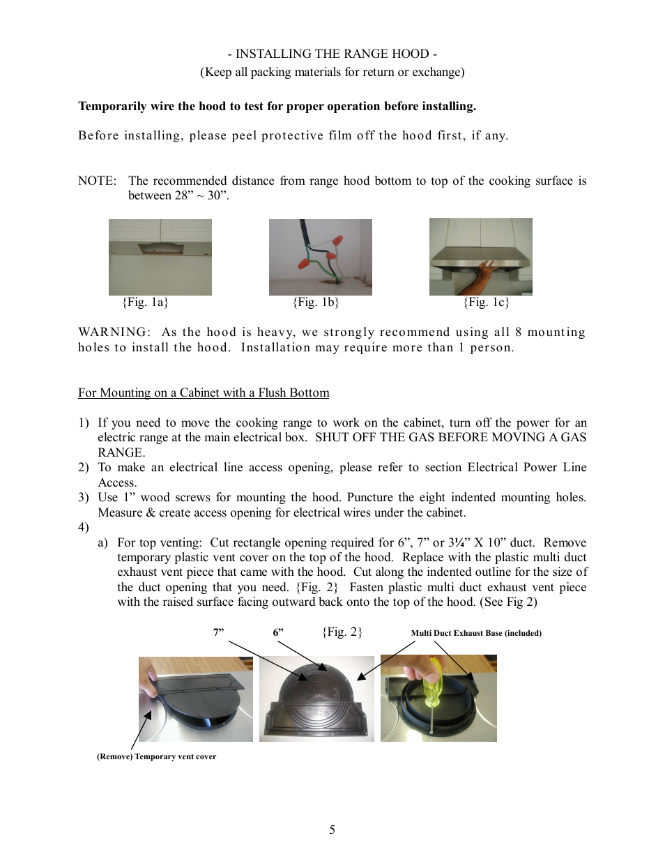 Kobe Range Hoods CH7742SQ User Manual | Page 6 / 18
