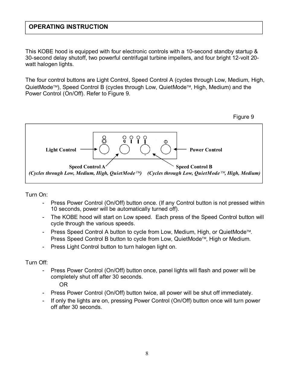 Kobe Range Hoods IS2342SQ User Manual | Page 10 / 23