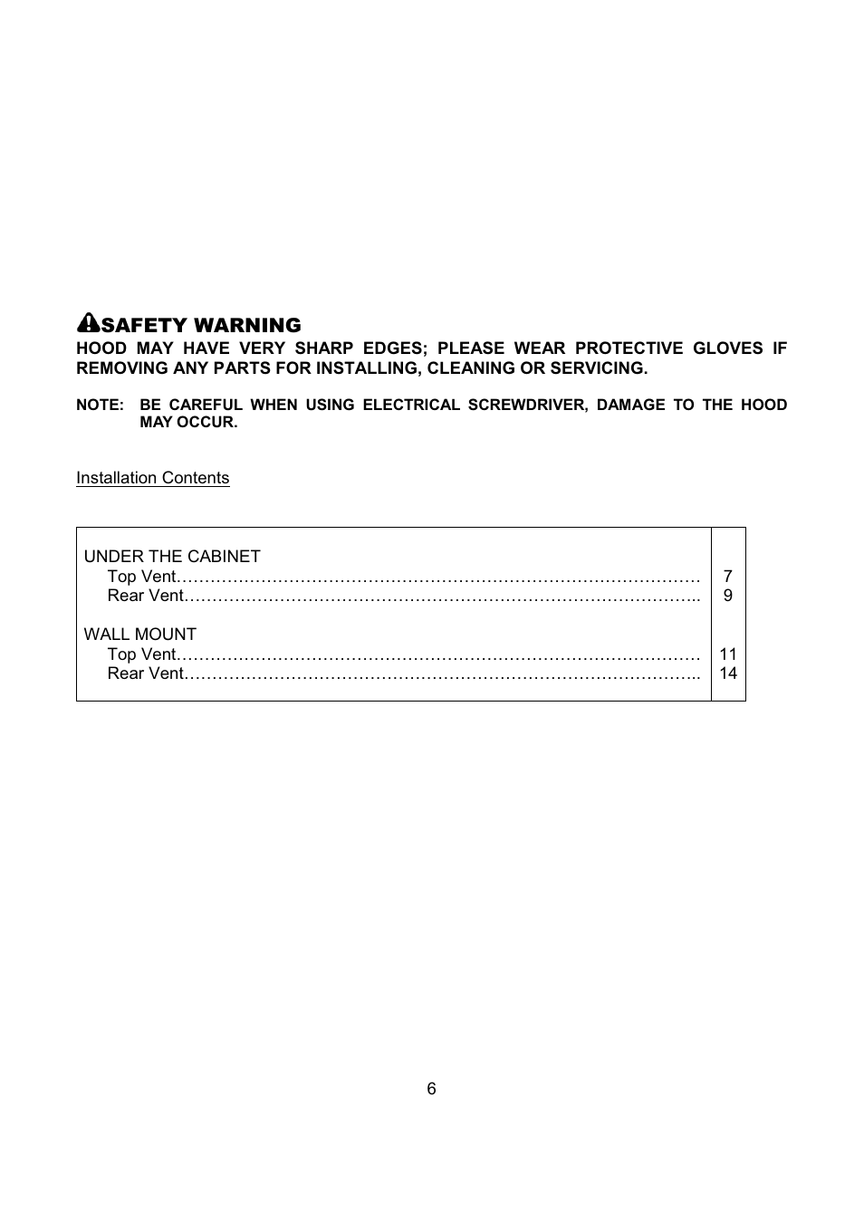 Kobe Range Hoods CH2736SQB User Manual | Page 8 / 102