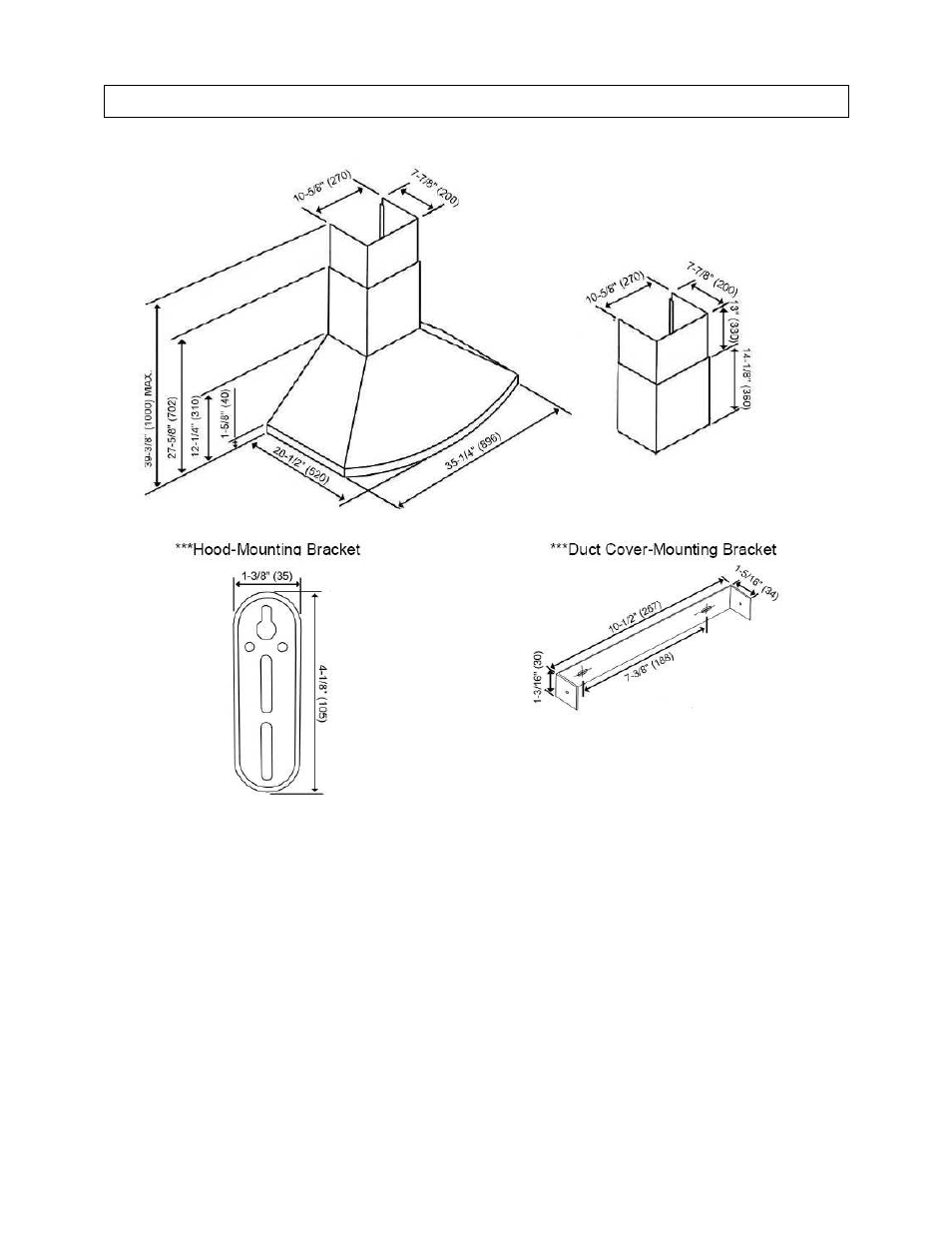 Mesures et schémas | Kobe Range Hoods RA9236SQ User Manual | Page 39 / 72