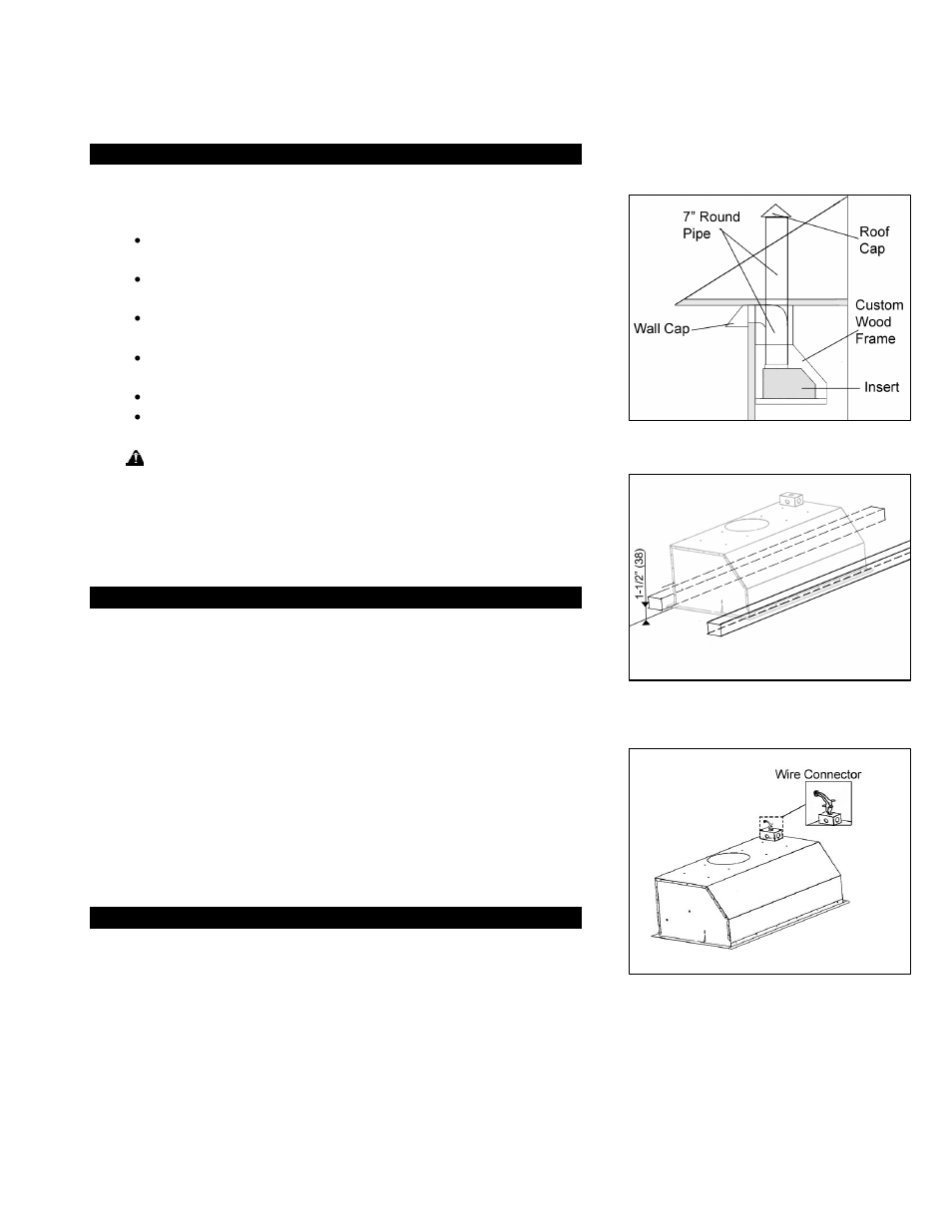 Caution | Kobe Range Hoods IN2636SQB User Manual | Page 7 / 25