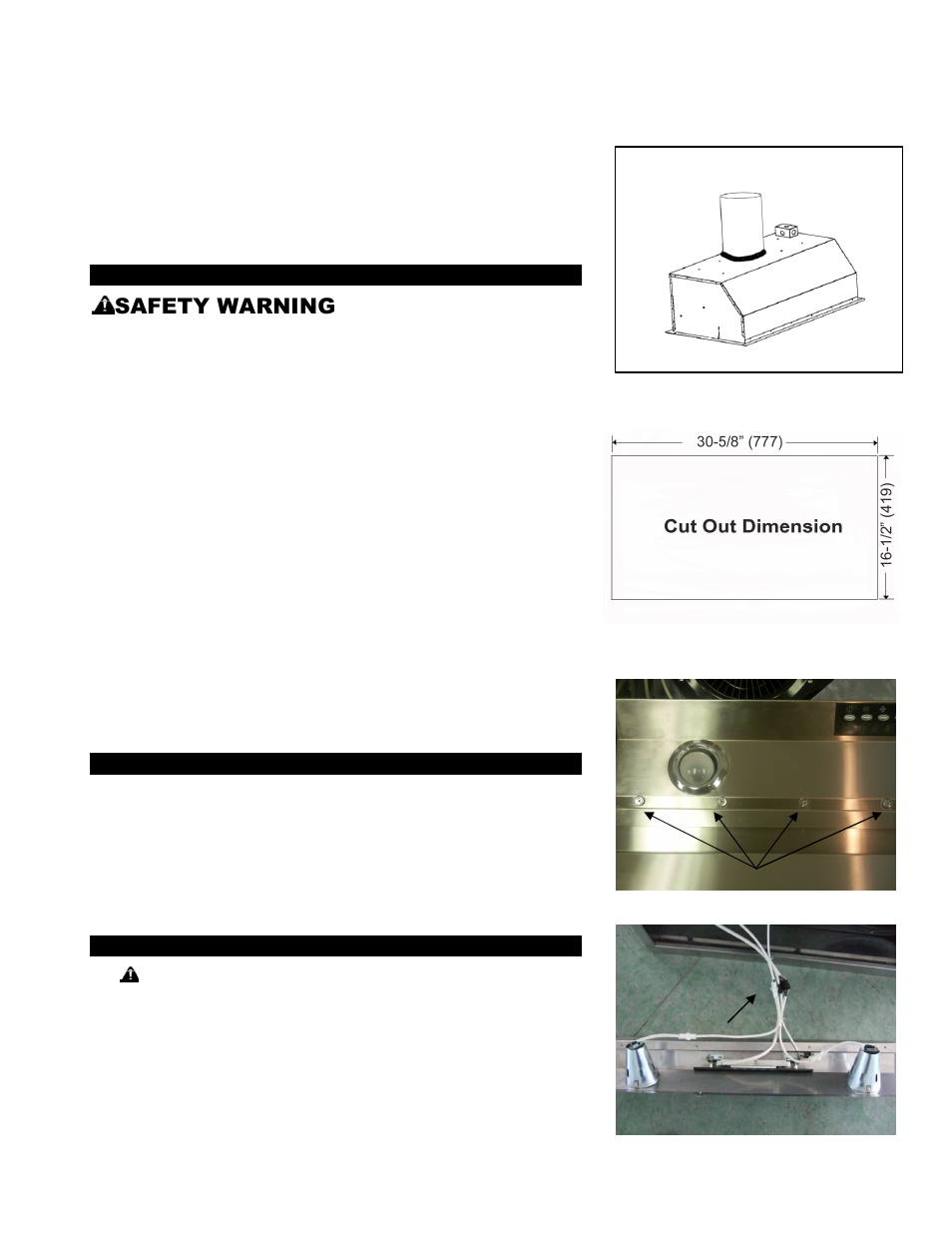 Safety warning, Caution | Kobe Range Hoods IN2636SQB User Manual | Page 8 / 25