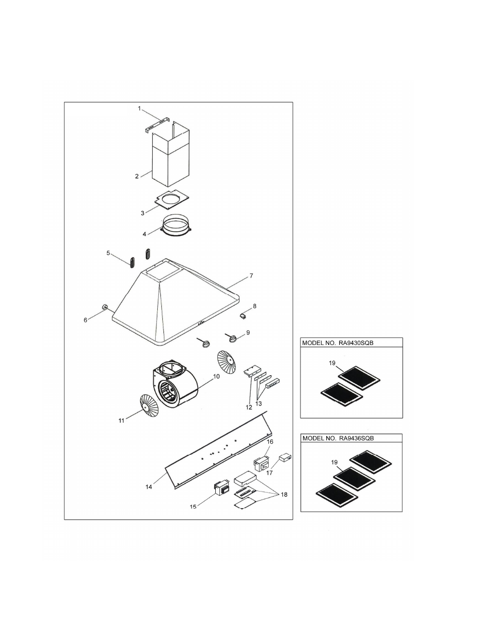 Kobe Range Hoods RA9430SQB User Manual | Page 15 / 21