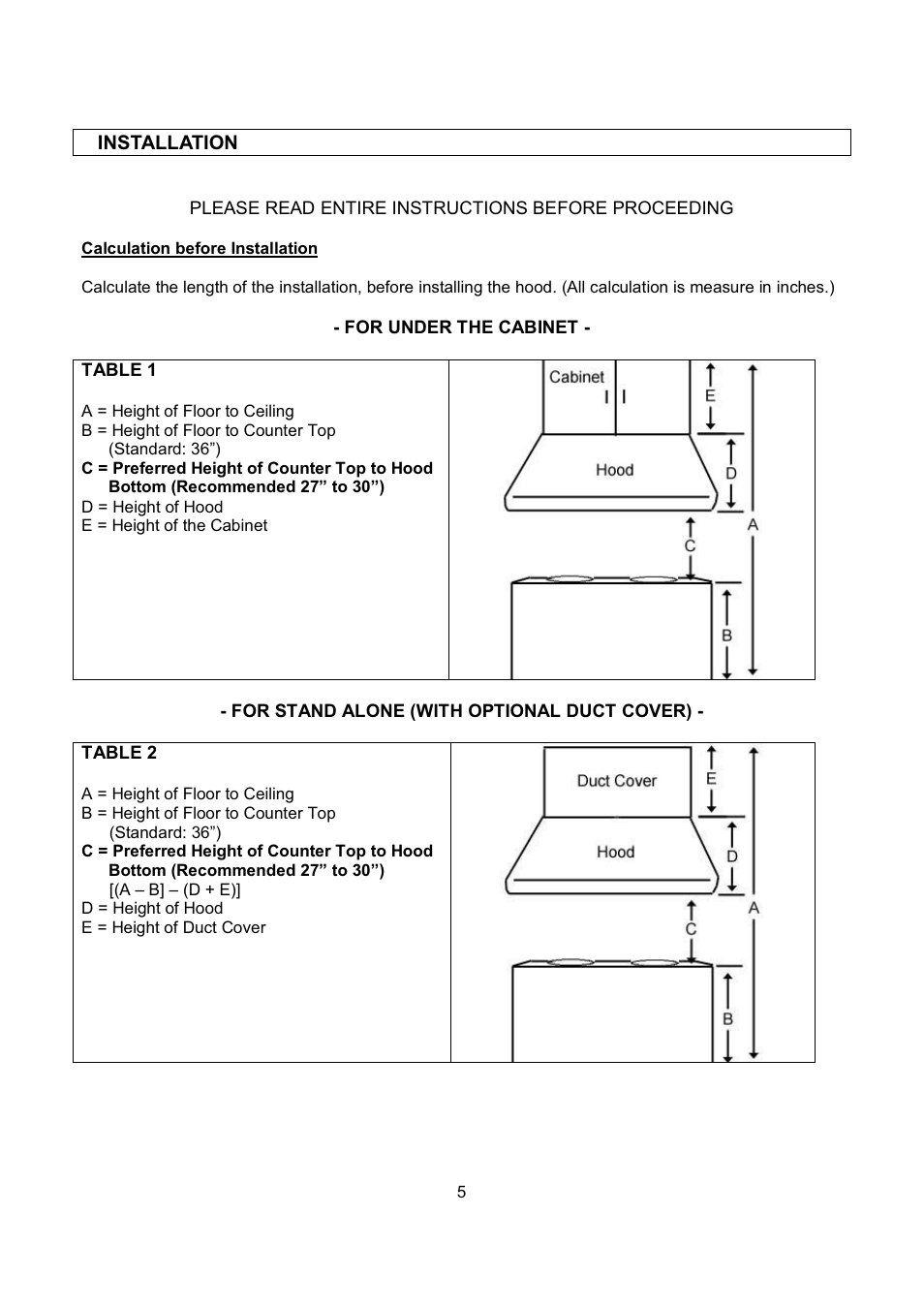 Kobe Range Hoods CH-100 CH0030SQB User Manual | Page 7 / 84