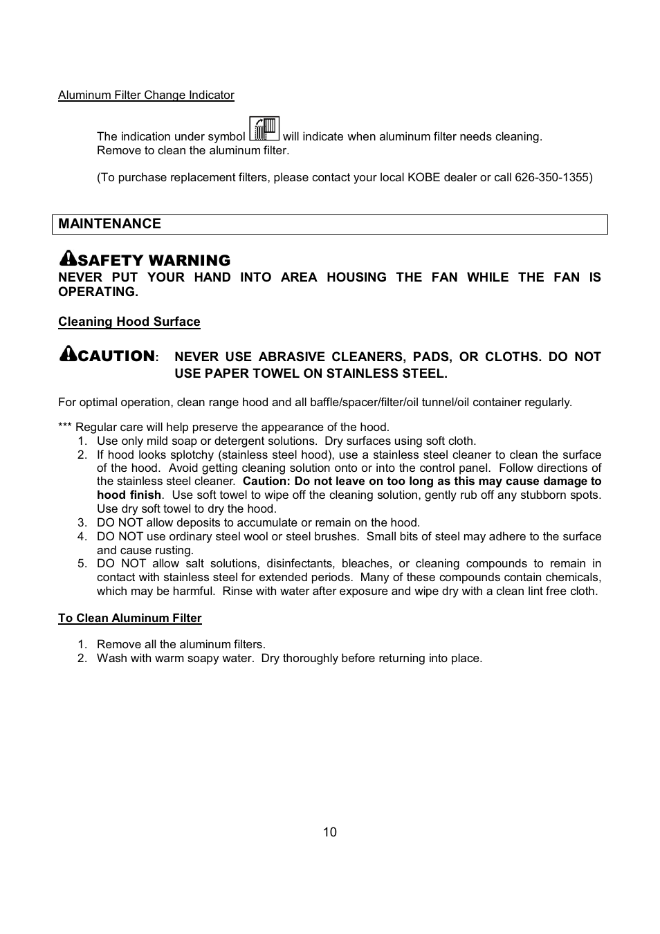 Kobe Range Hoods IN-027 User Manual | Page 12 / 69