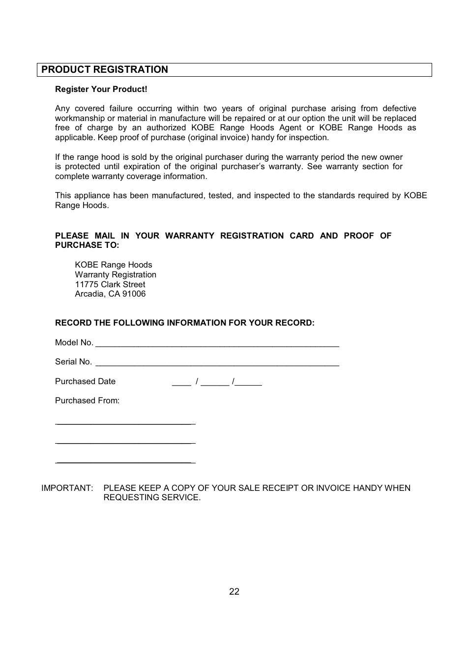 Kobe Range Hoods IN-027 User Manual | Page 24 / 69