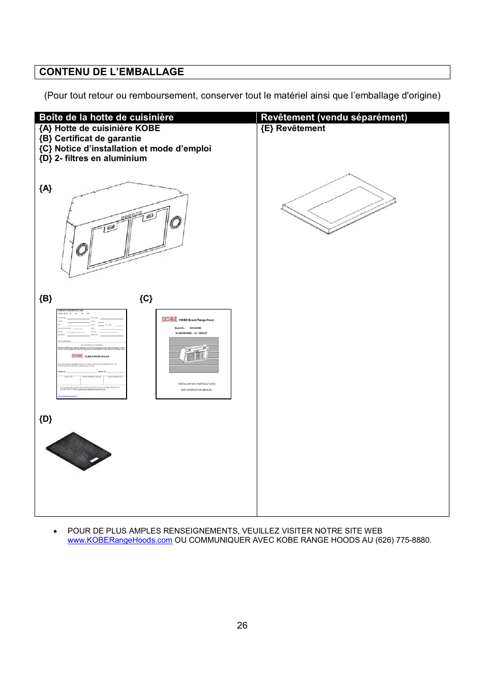 Kobe Range Hoods IN-027 User Manual | Page 28 / 69