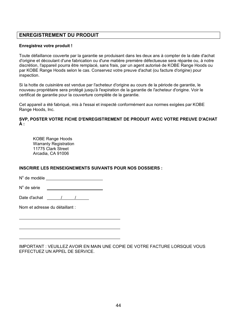 Kobe Range Hoods IN-027 User Manual | Page 46 / 69