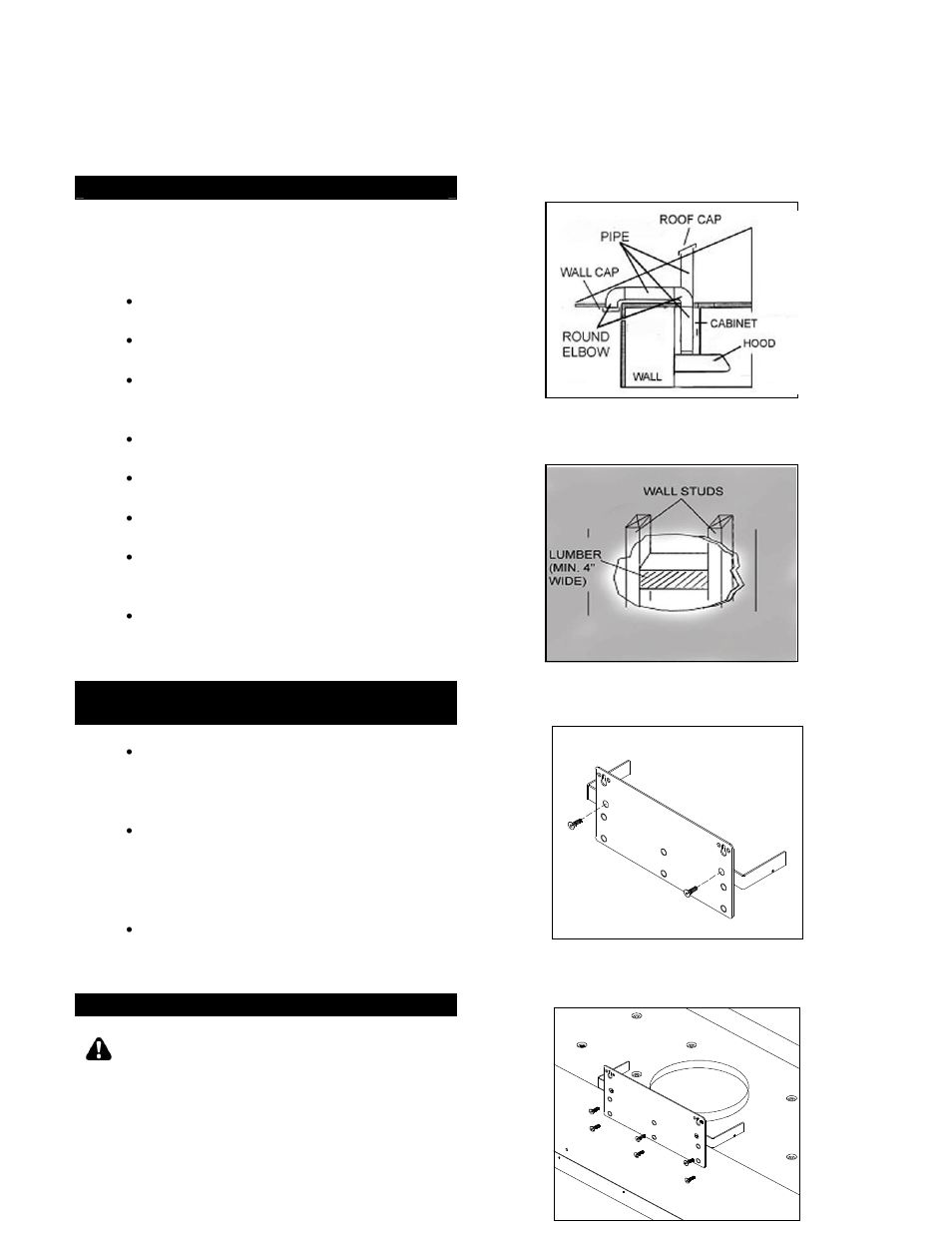 Caution | Kobe Range Hoods CH9648SQB User Manual | Page 11 / 35