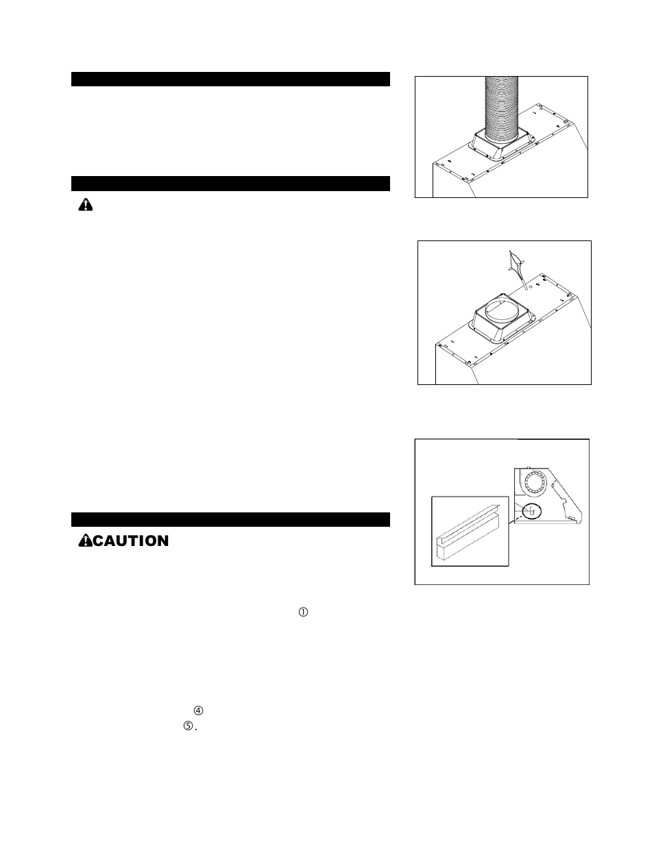 Caution : install heating lamps last | Kobe Range Hoods CH0130SQB (30") User Manual | Page 10 / 36