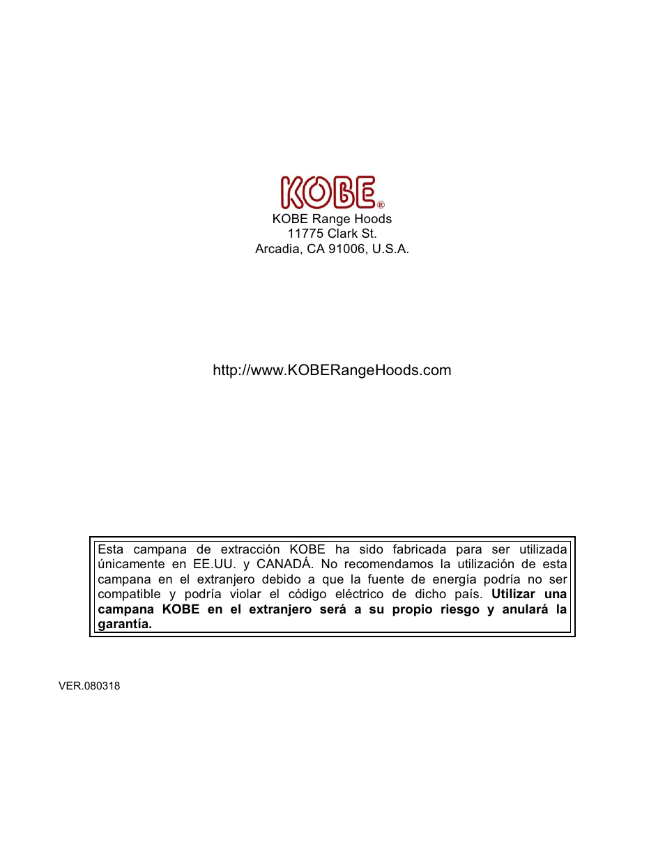 Kobe Range Hoods CH7630SQB User Manual | Page 109 / 109