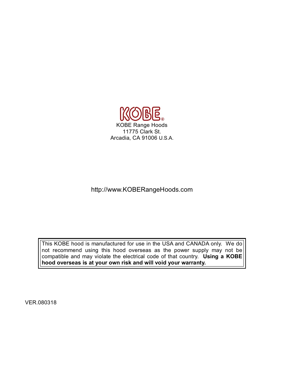 Kobe Range Hoods CH7630SQB User Manual | Page 36 / 109