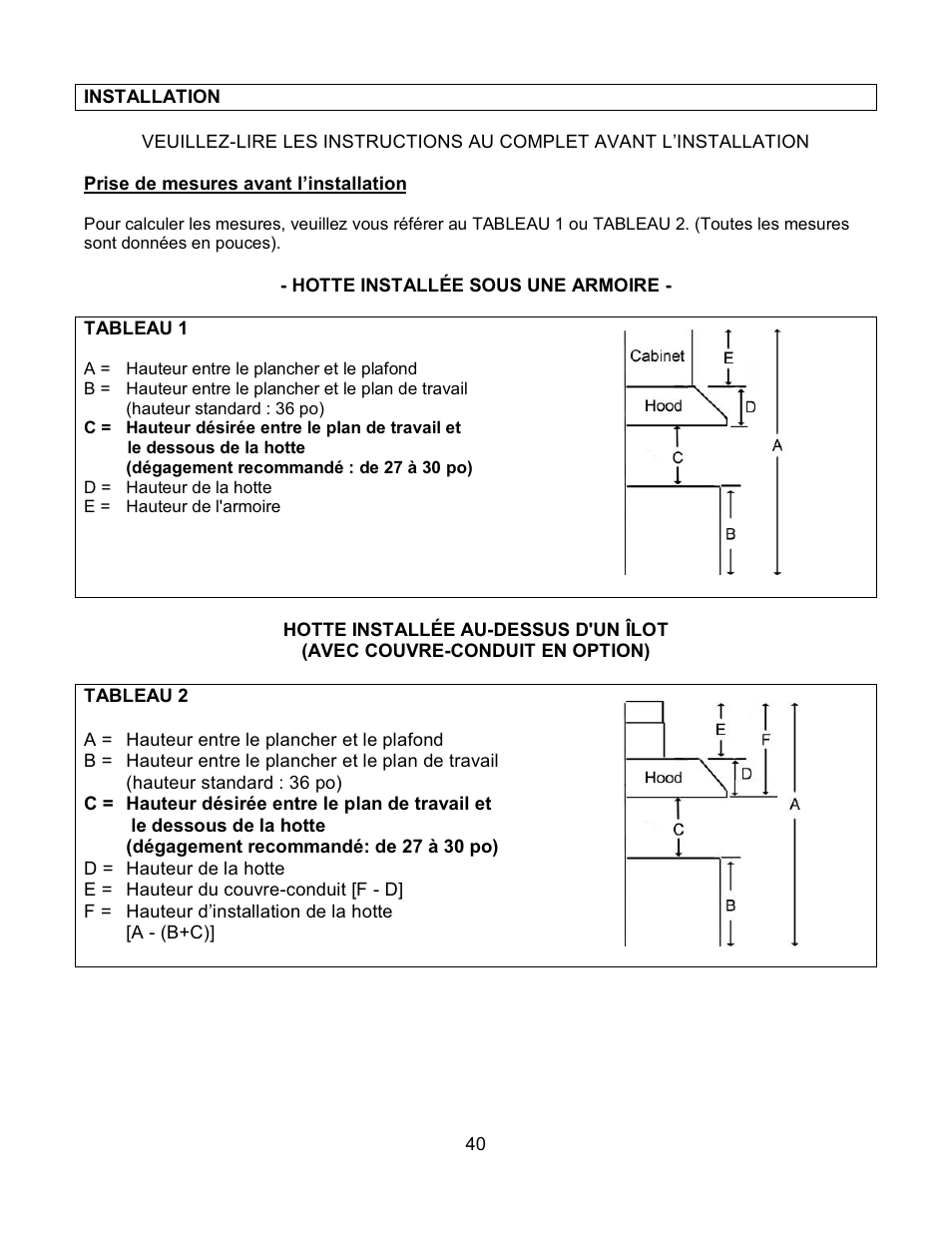 Kobe Range Hoods CH7630SQB User Manual | Page 42 / 109