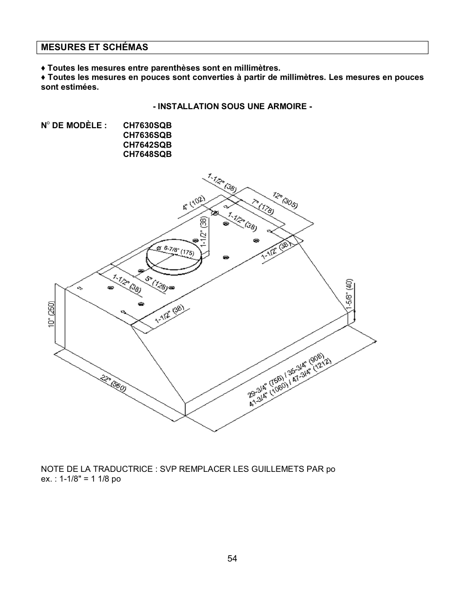 Kobe Range Hoods CH7630SQB User Manual | Page 56 / 109