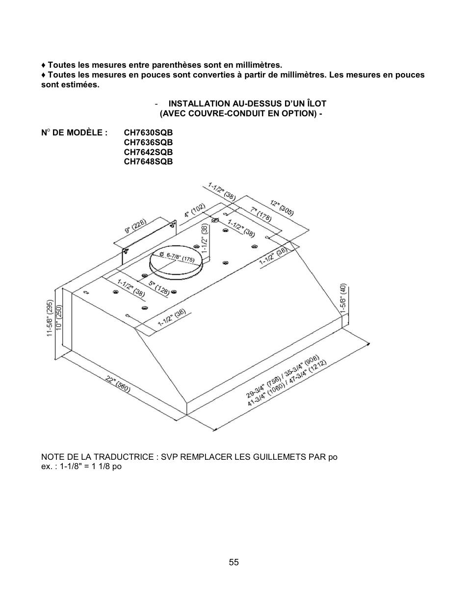 Kobe Range Hoods CH7630SQB User Manual | Page 57 / 109