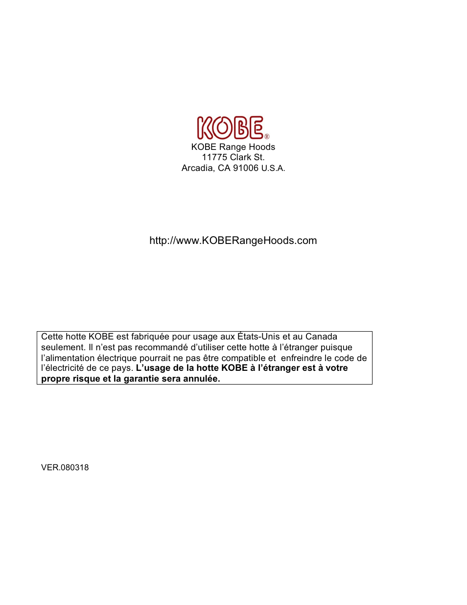 Kobe Range Hoods CH7630SQB User Manual | Page 73 / 109