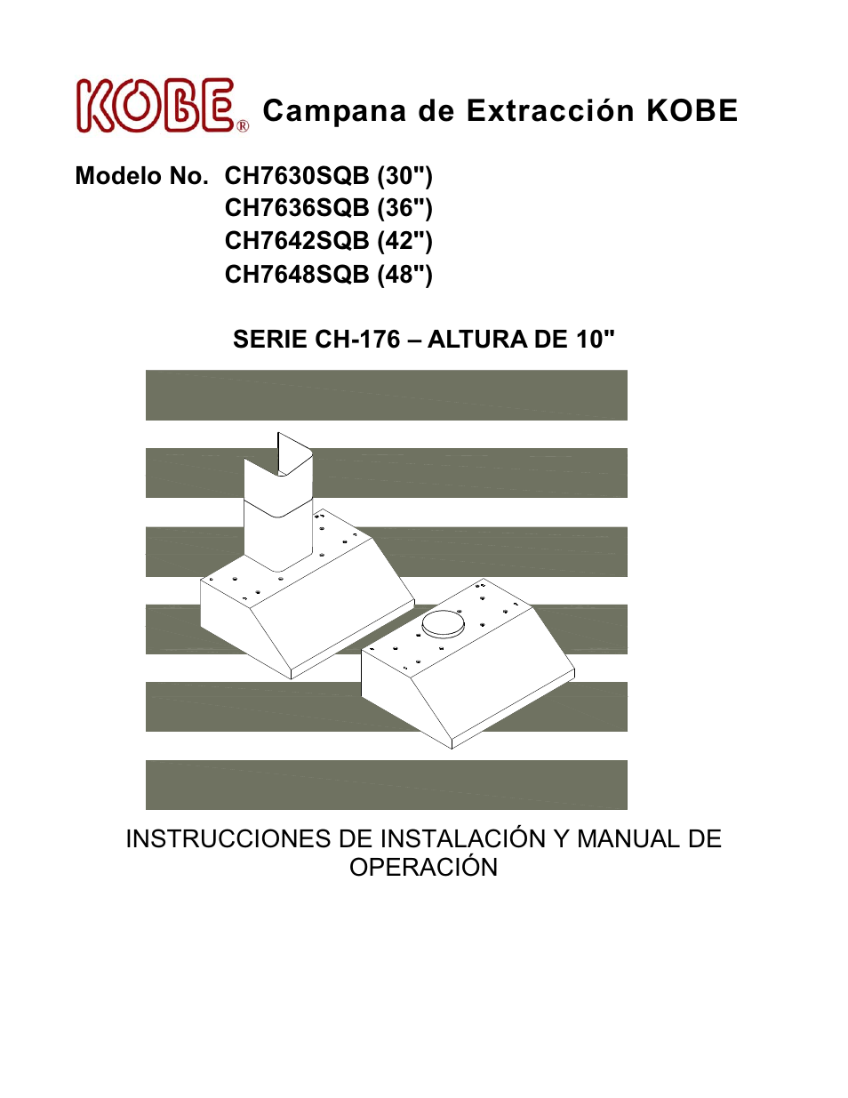 Campana de extracción kobe | Kobe Range Hoods CH7630SQB User Manual | Page 74 / 109