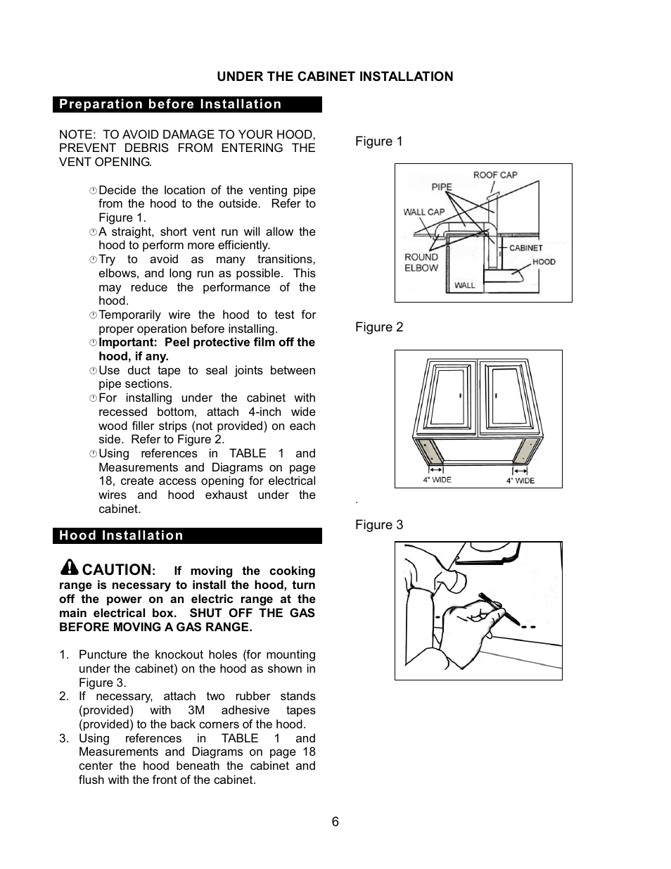 Caution | Kobe Range Hoods CH7630SQB User Manual | Page 8 / 109