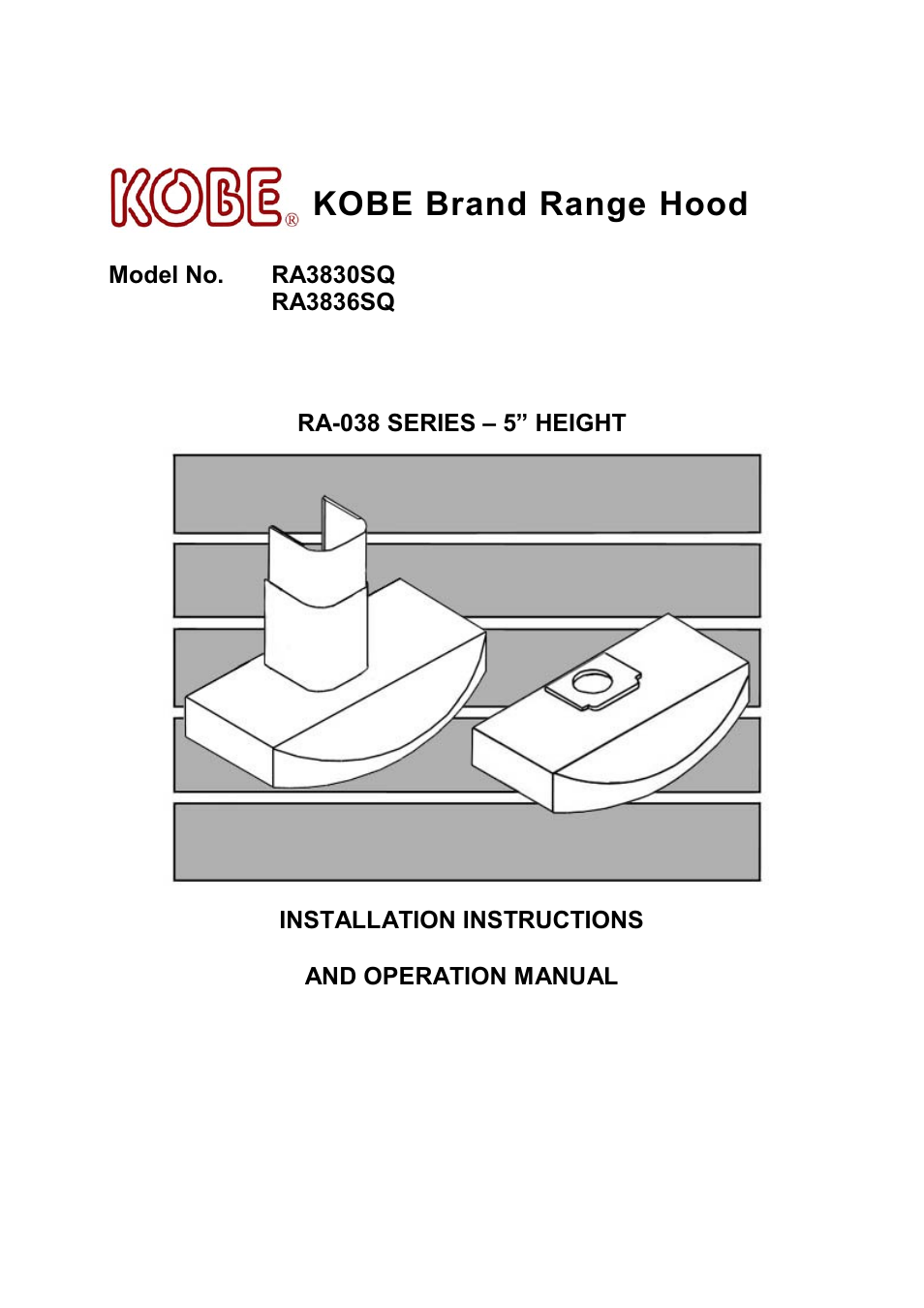 Kobe Range Hoods OIL CONTAINER RA3836SQ User Manual | 79 pages