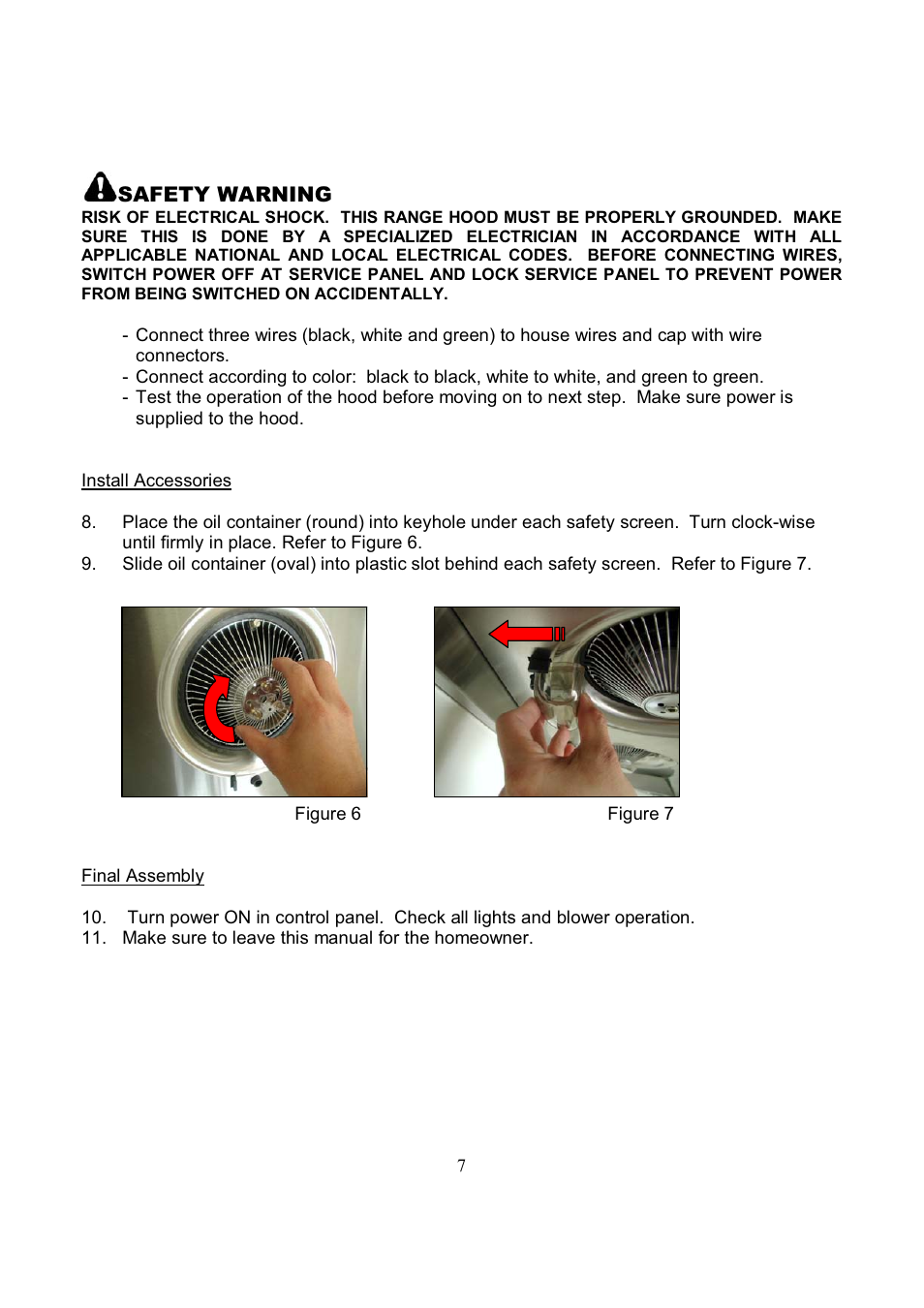 Kobe Range Hoods OIL CONTAINER RA3836SQ User Manual | Page 9 / 79