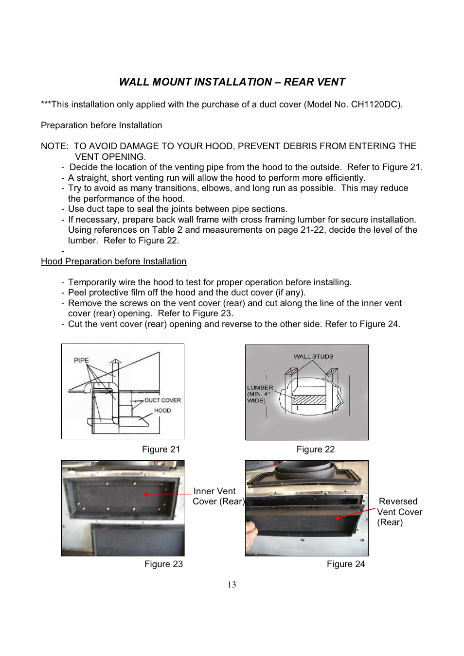 Kobe Range Hoods CH7742SQB User Manual | Page 15 / 108