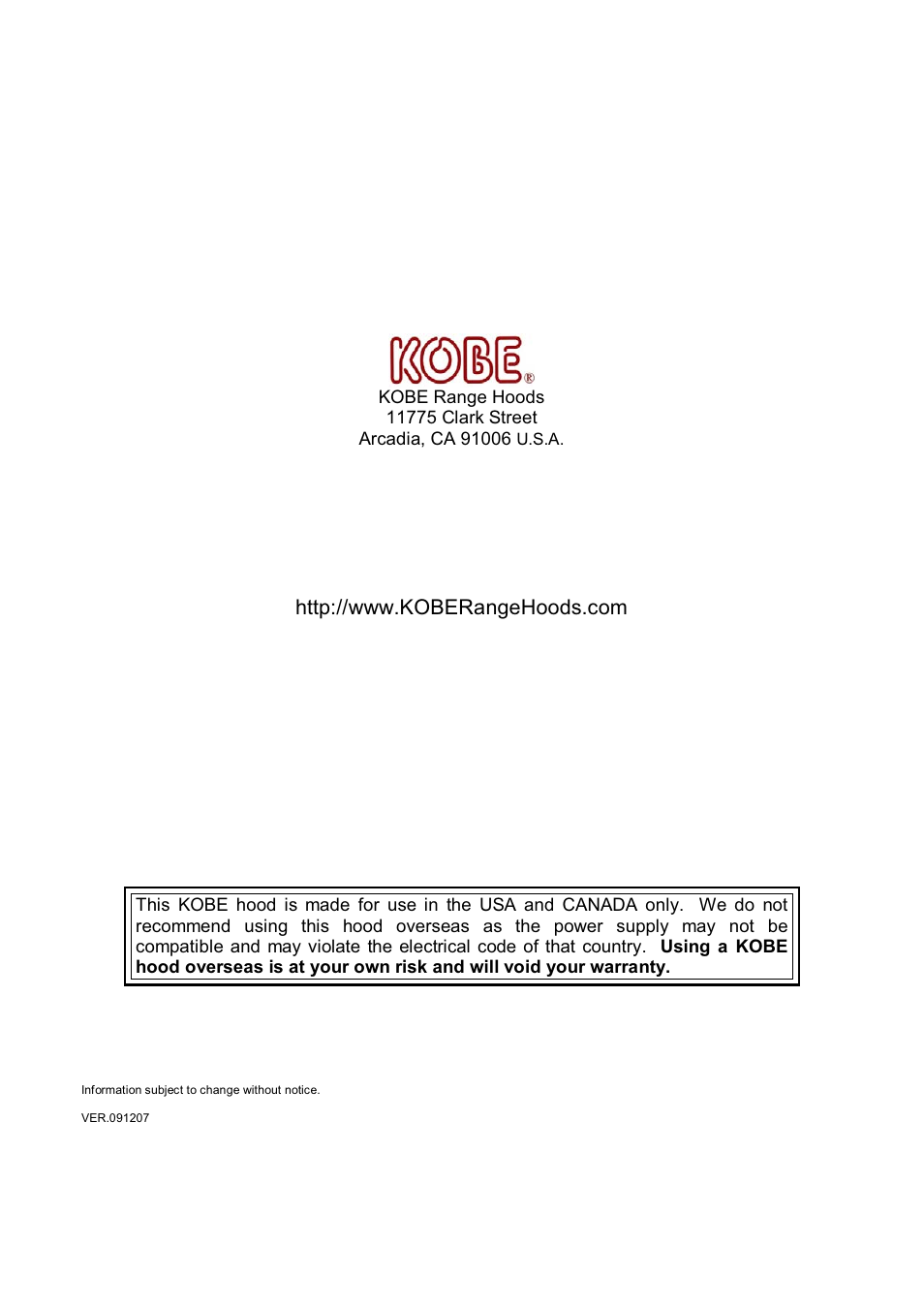 Kobe Range Hoods CH7742SQB User Manual | Page 35 / 108