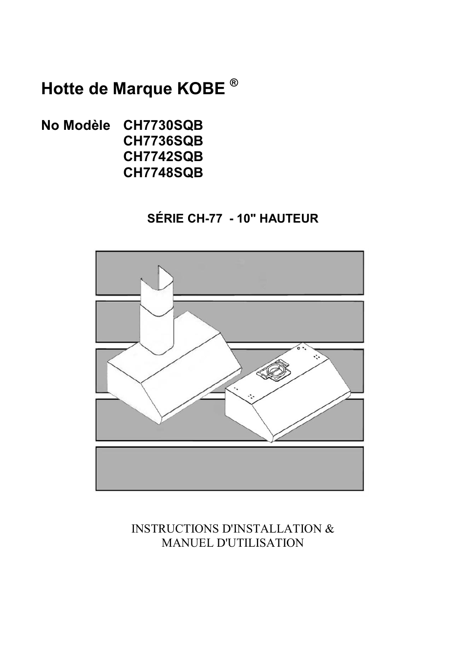 Hotte de marque kobe | Kobe Range Hoods CH7742SQB User Manual | Page 36 / 108