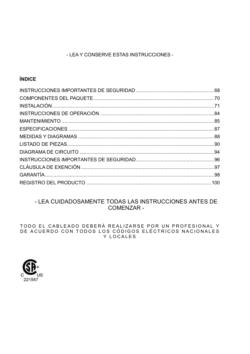 Kobe Range Hoods CH7742SQB User Manual | Page 74 / 108
