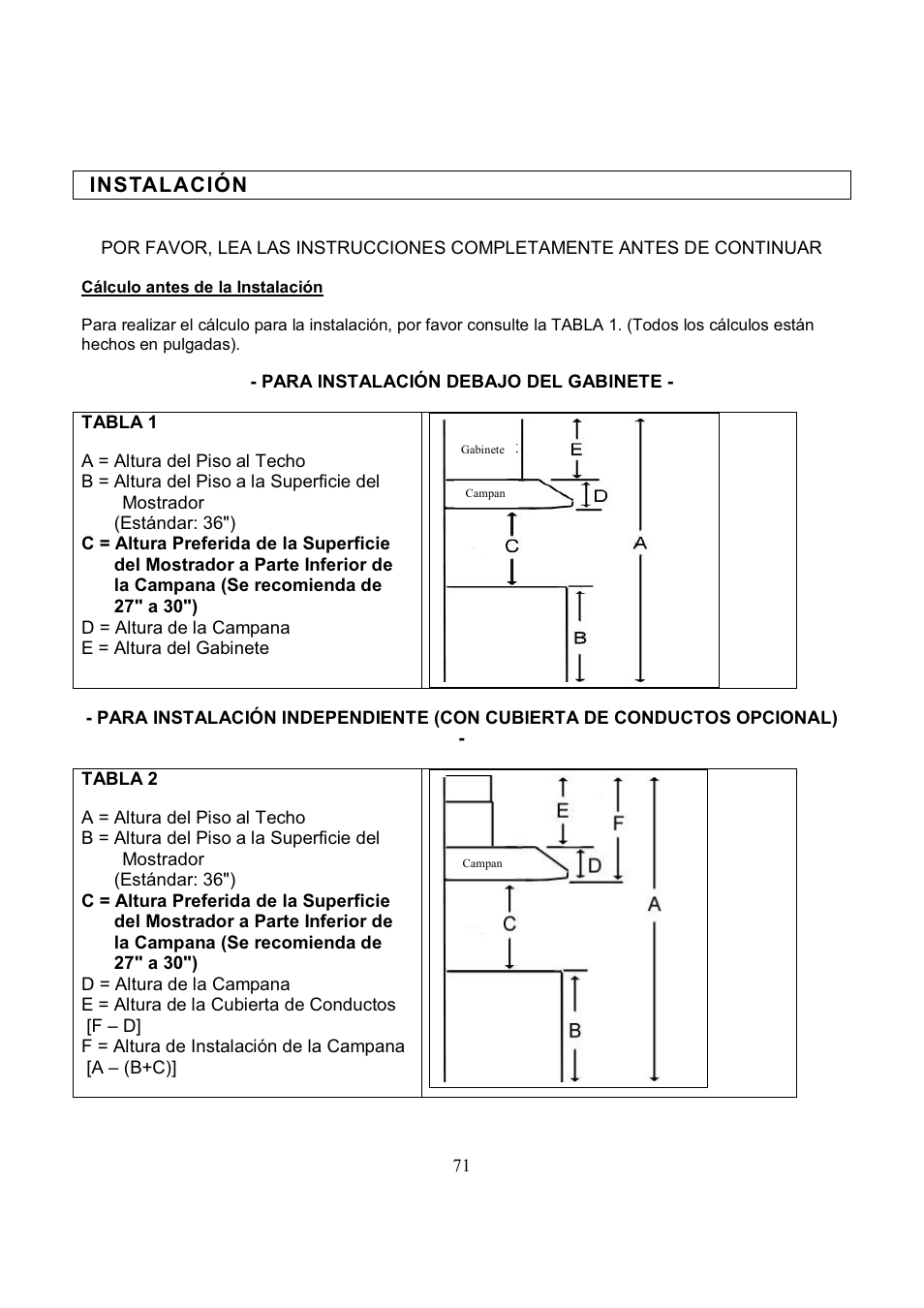 Instalación | Kobe Range Hoods CH7742SQB User Manual | Page 78 / 108