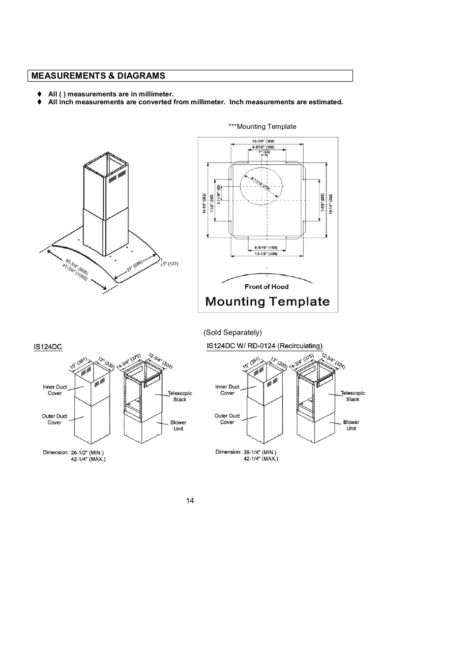 Kobe Range Hoods ISLAND GLASS CANOPY WITH LCD SCREEN IS2442GSB User Manual | Page 16 / 78