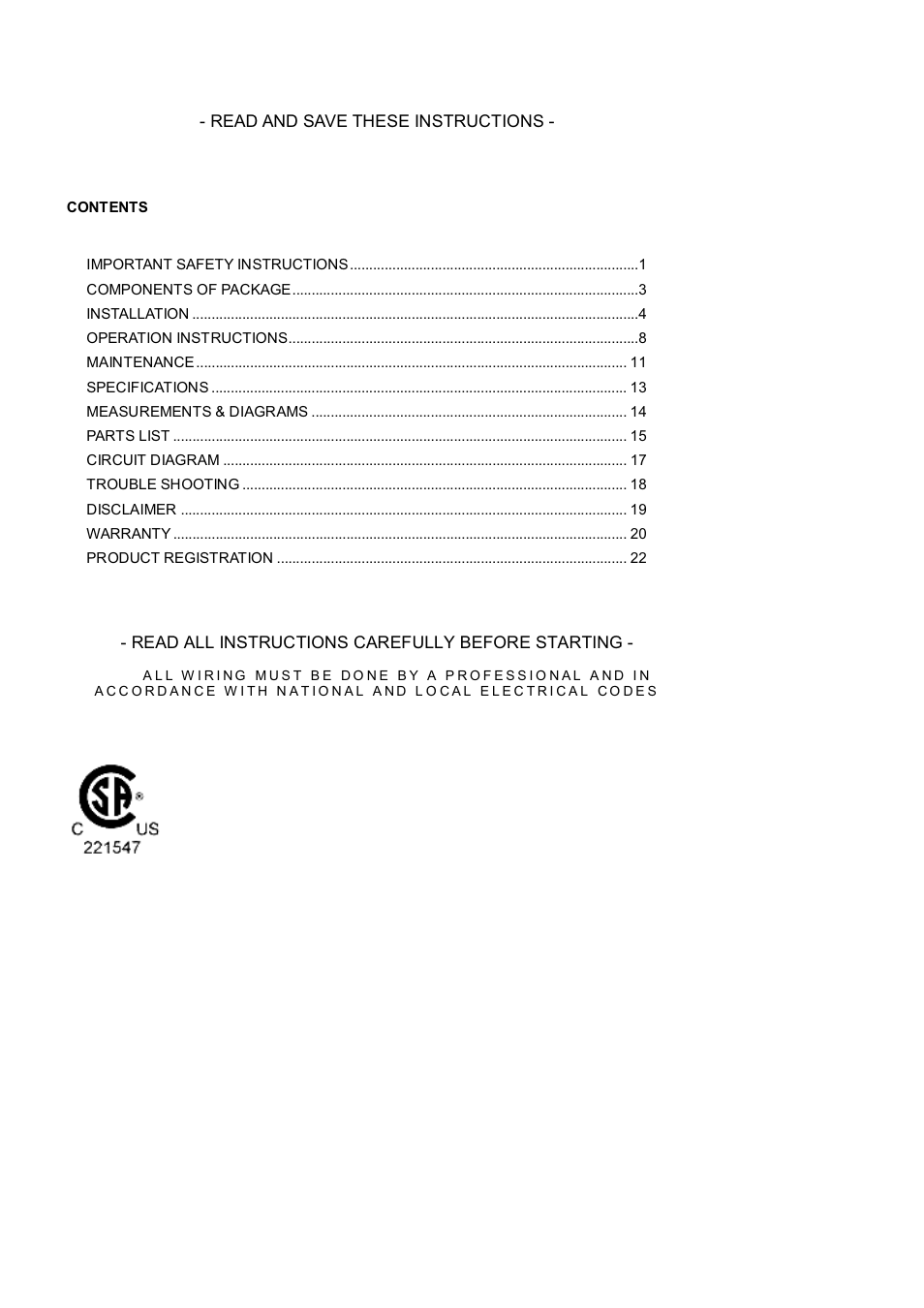 Kobe Range Hoods ISLAND GLASS CANOPY WITH LCD SCREEN IS2442GSB User Manual | Page 2 / 78