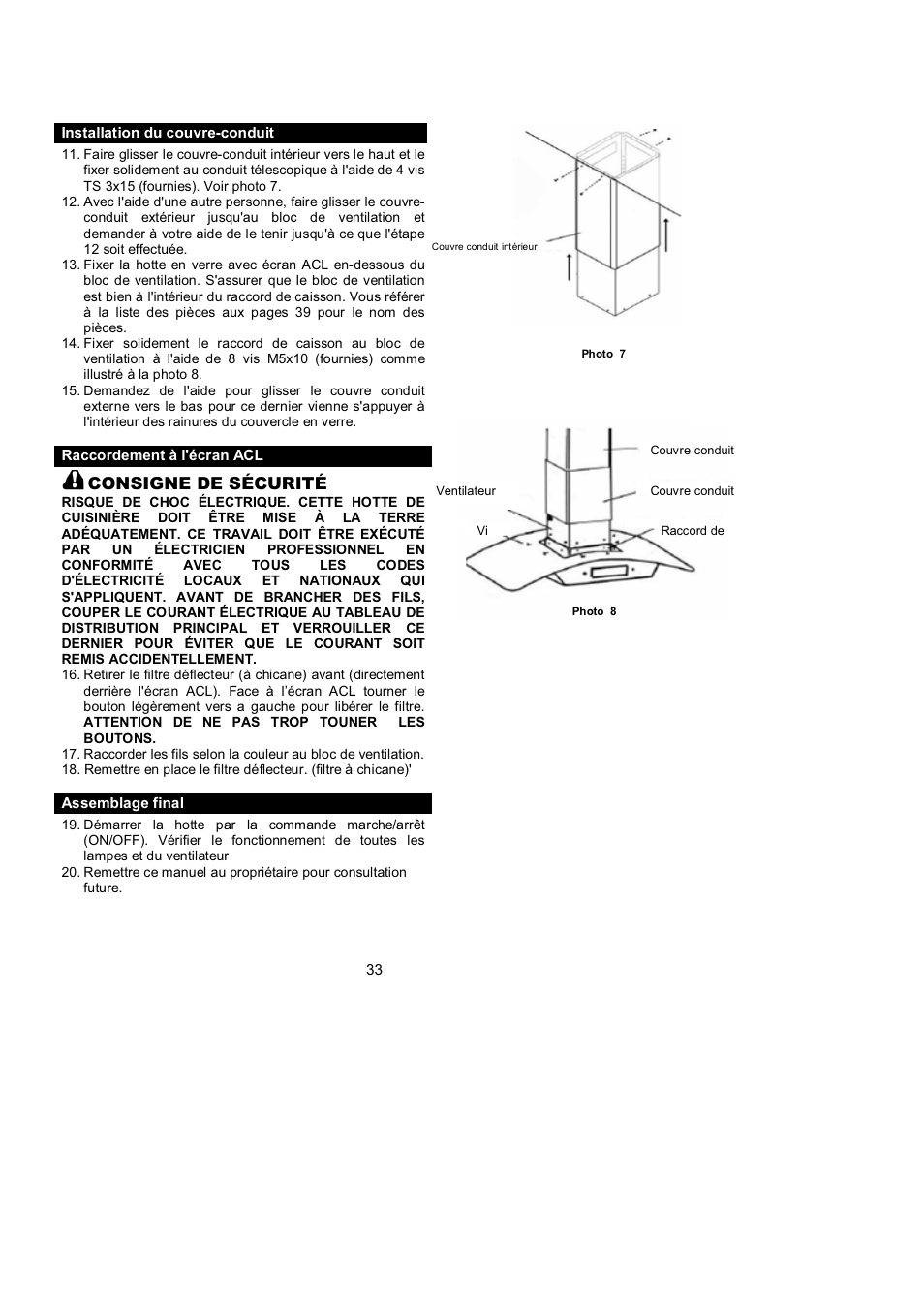 Kobe Range Hoods ISLAND GLASS CANOPY WITH LCD SCREEN IS2442GSB User Manual | Page 35 / 78