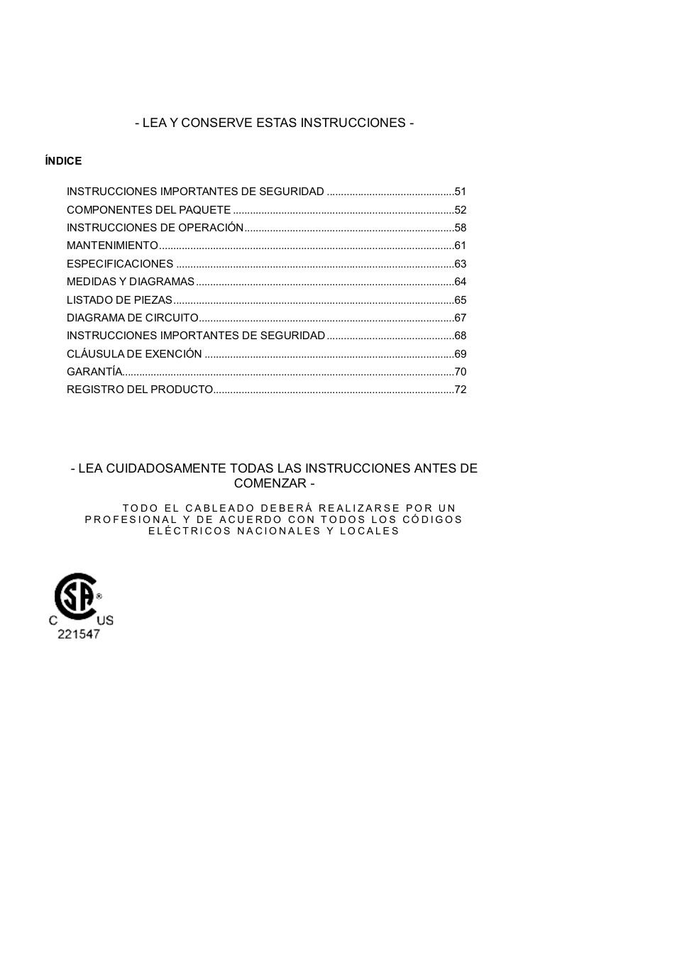 Kobe Range Hoods ISLAND GLASS CANOPY WITH LCD SCREEN IS2442GSB User Manual | Page 54 / 78