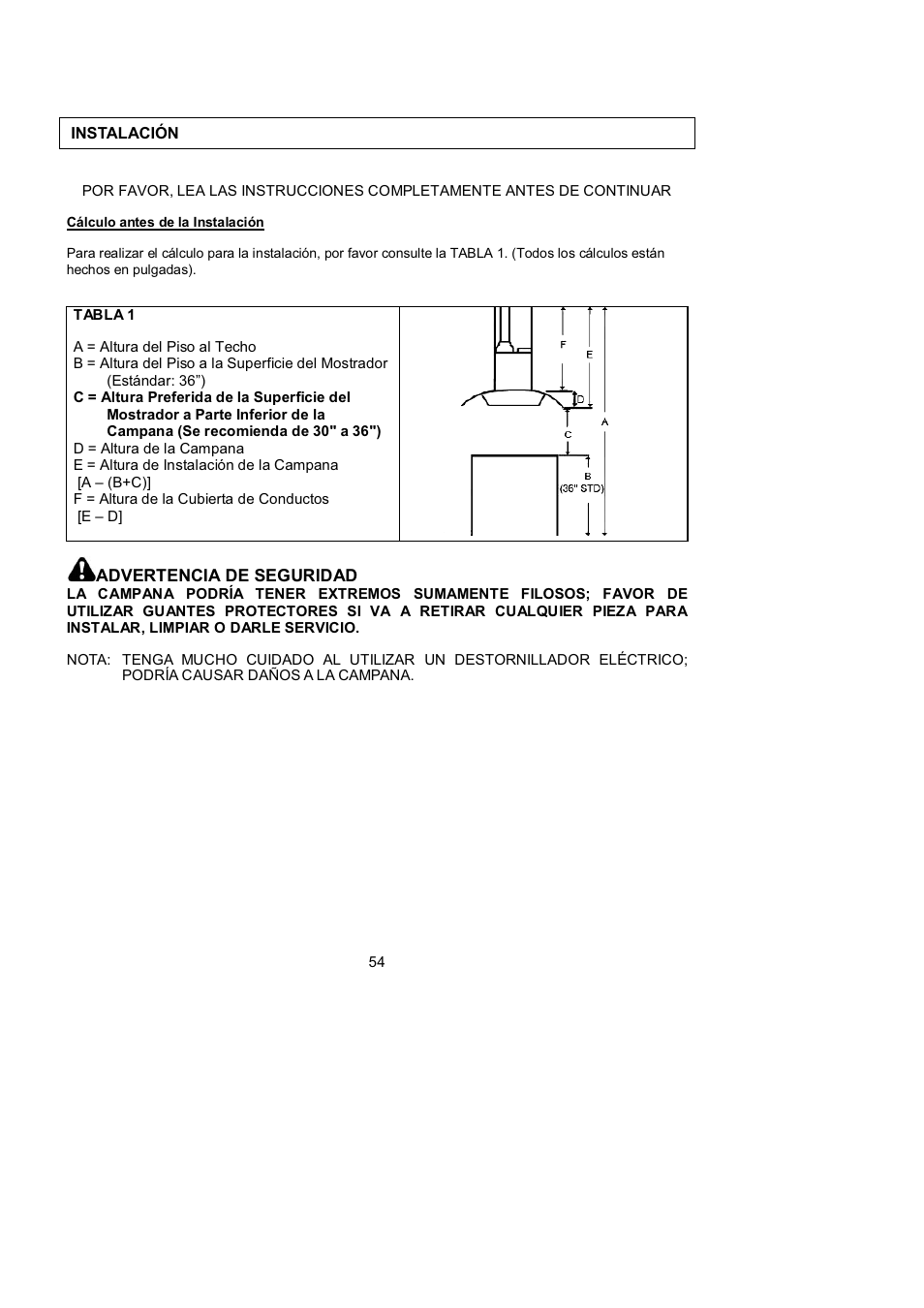 Kobe Range Hoods ISLAND GLASS CANOPY WITH LCD SCREEN IS2442GSB User Manual | Page 58 / 78