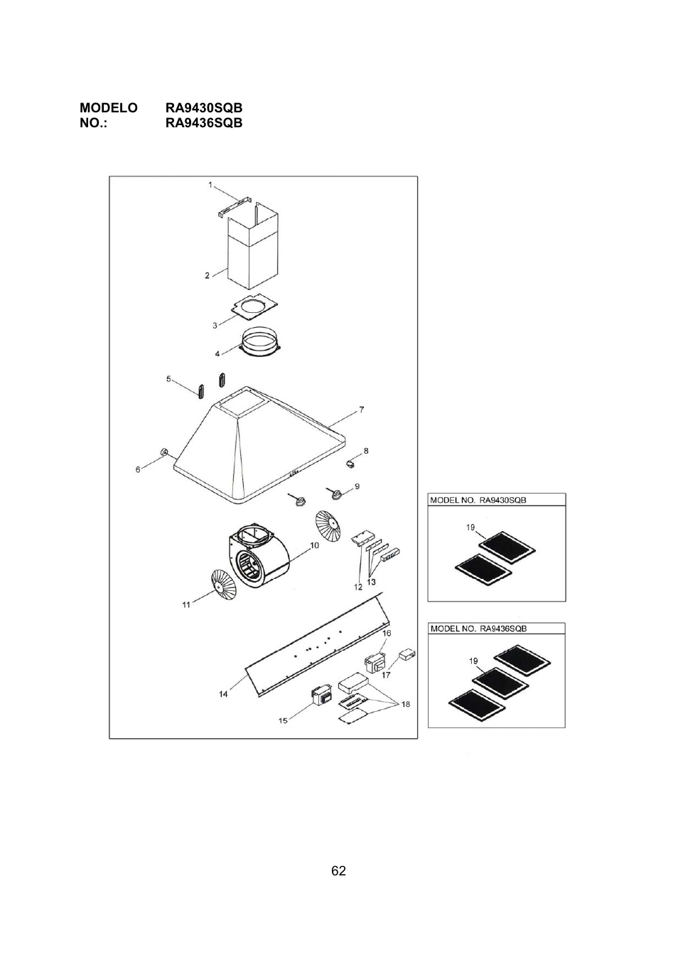 Kobe Range Hoods RA9430SQB User Manual | Page 64 / 71