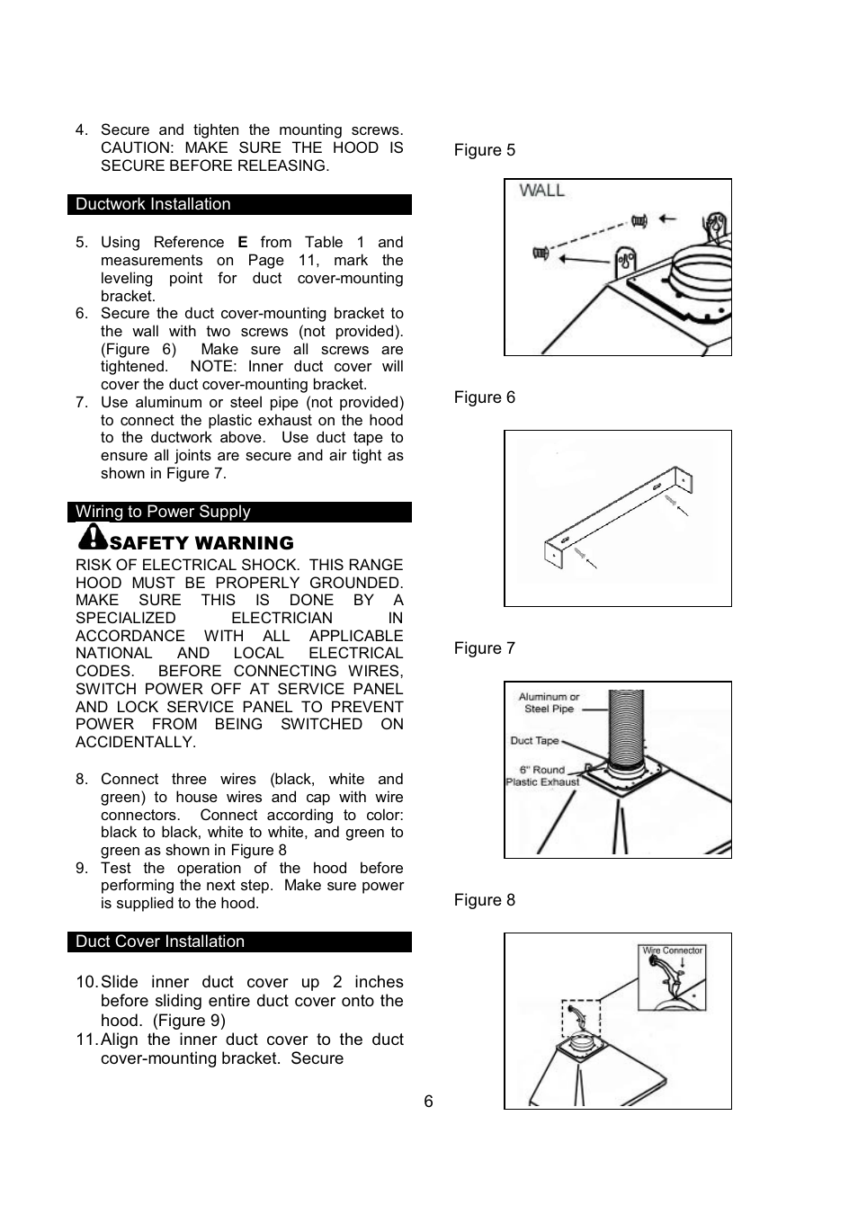 Kobe Range Hoods RA9430SQB User Manual | Page 8 / 71