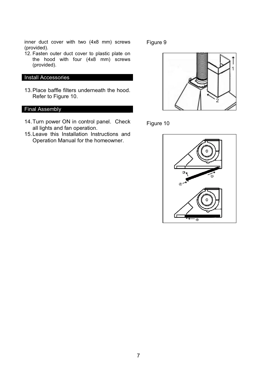 Kobe Range Hoods RA9430SQB User Manual | Page 9 / 71
