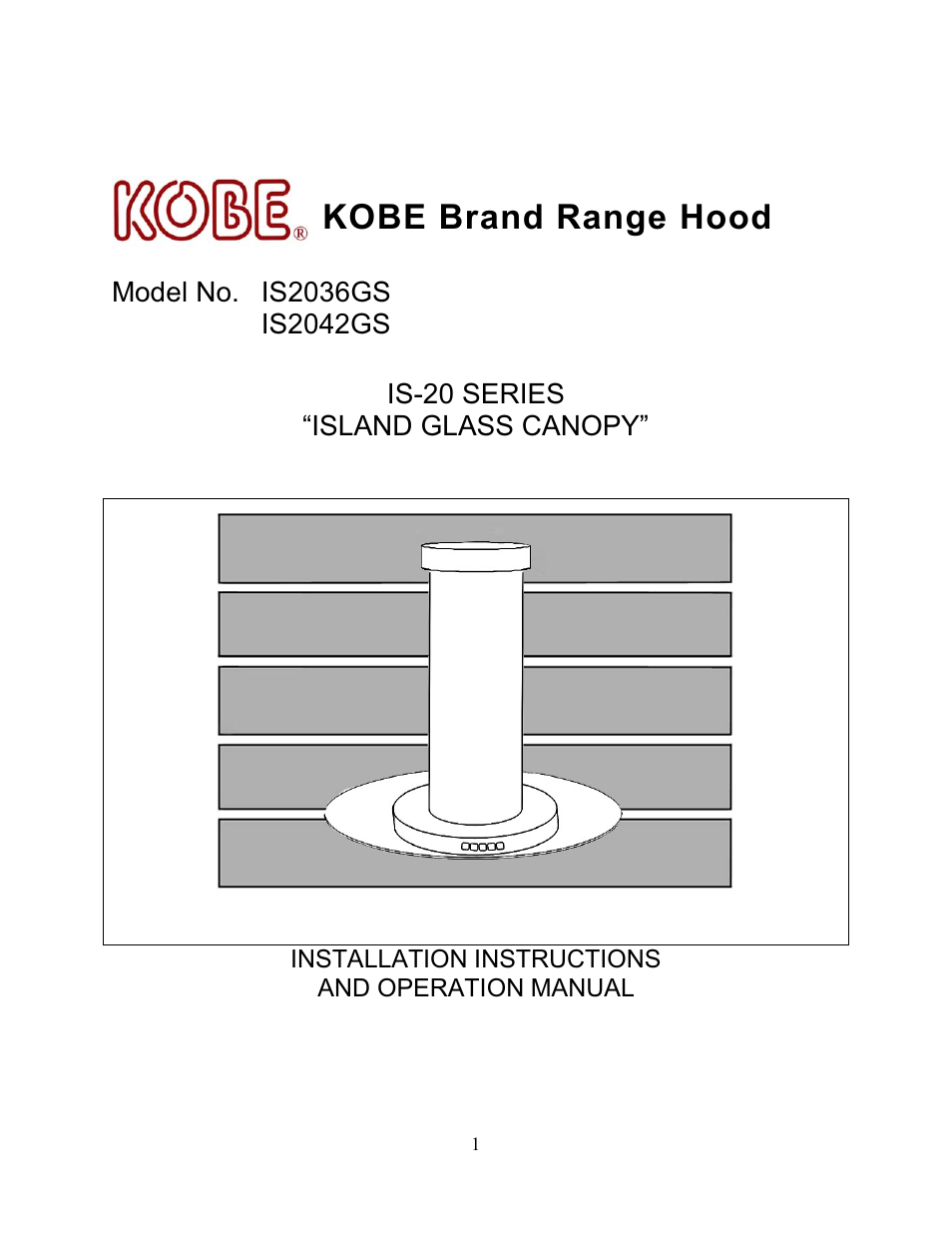 Kobe Range Hoods IS2042GS User Manual | 72 pages
