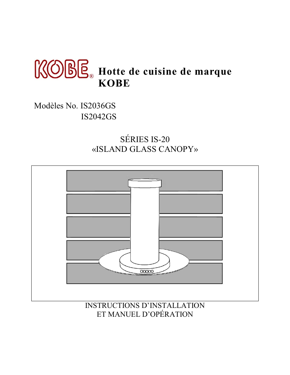 Hotte de cuisine de marque kobe | Kobe Range Hoods IS2042GS User Manual | Page 25 / 72
