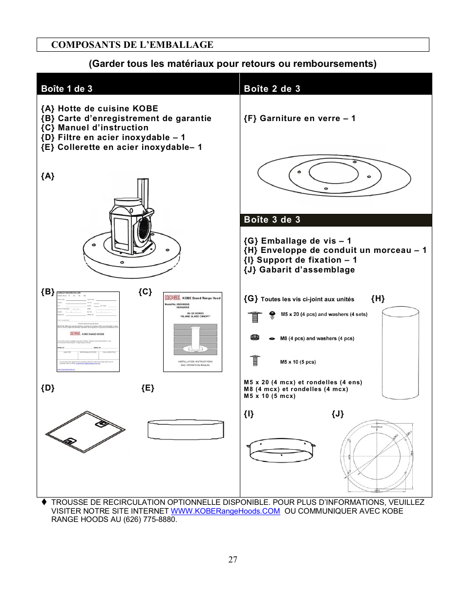 Kobe Range Hoods IS2042GS User Manual | Page 29 / 72