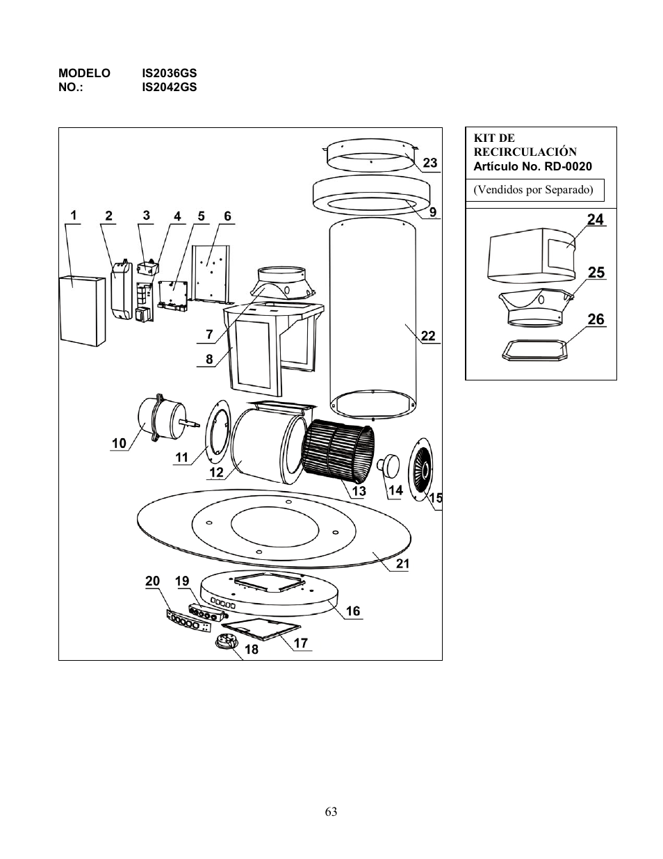 Kobe Range Hoods IS2042GS User Manual | Page 65 / 72