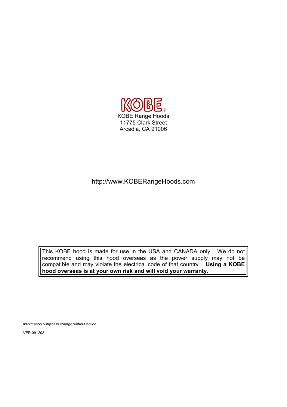 Kobe Range Hoods CX1842GS-8 User Manual | Page 25 / 75