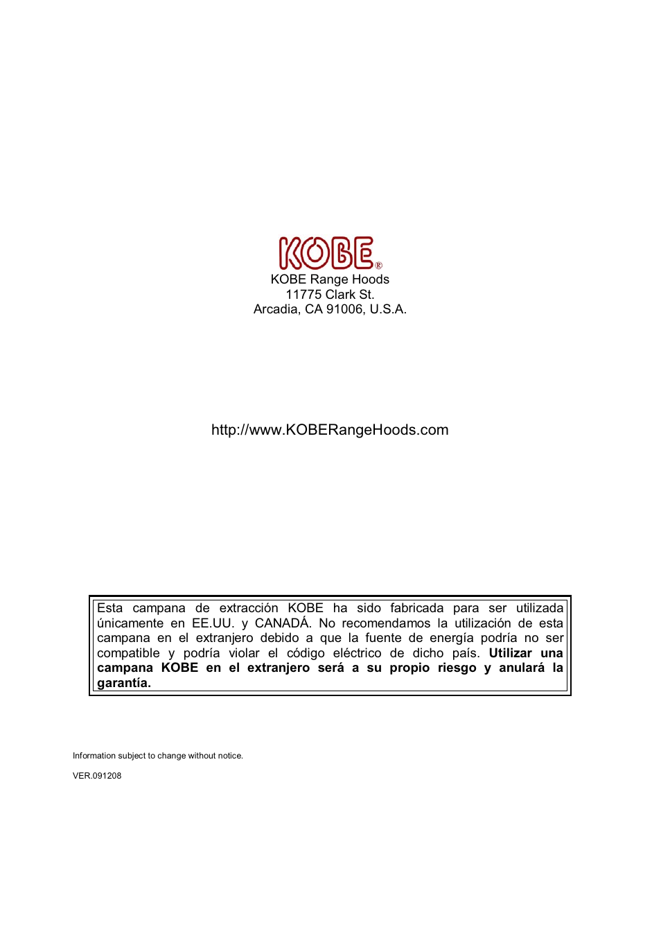 Kobe Range Hoods CX1842GS-8 User Manual | Page 50 / 75