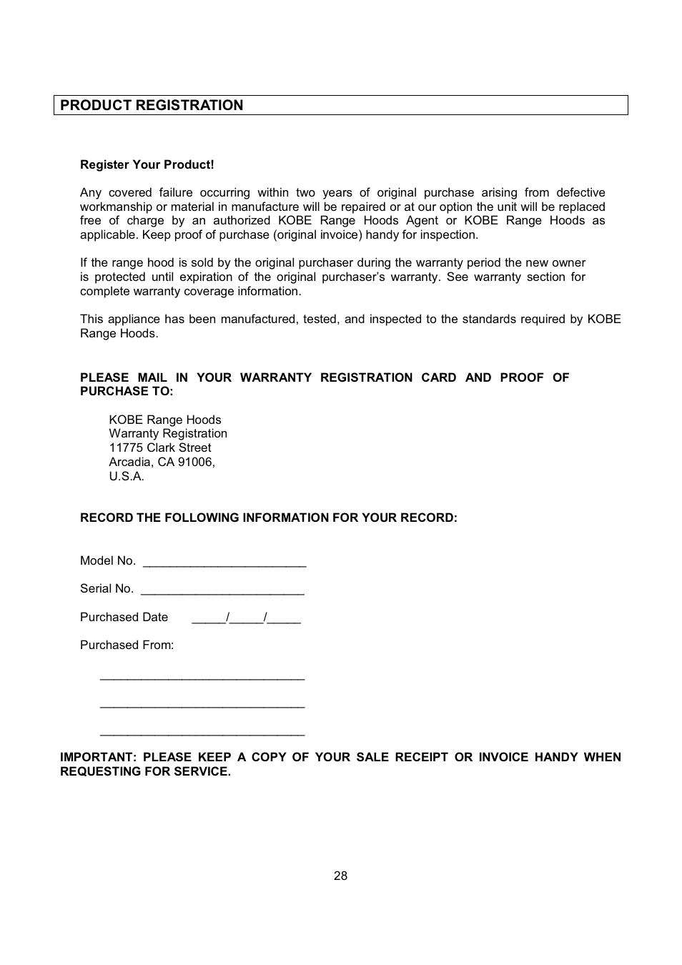 Kobe Range Hoods CH9748SQB User Manual | Page 30 / 87
