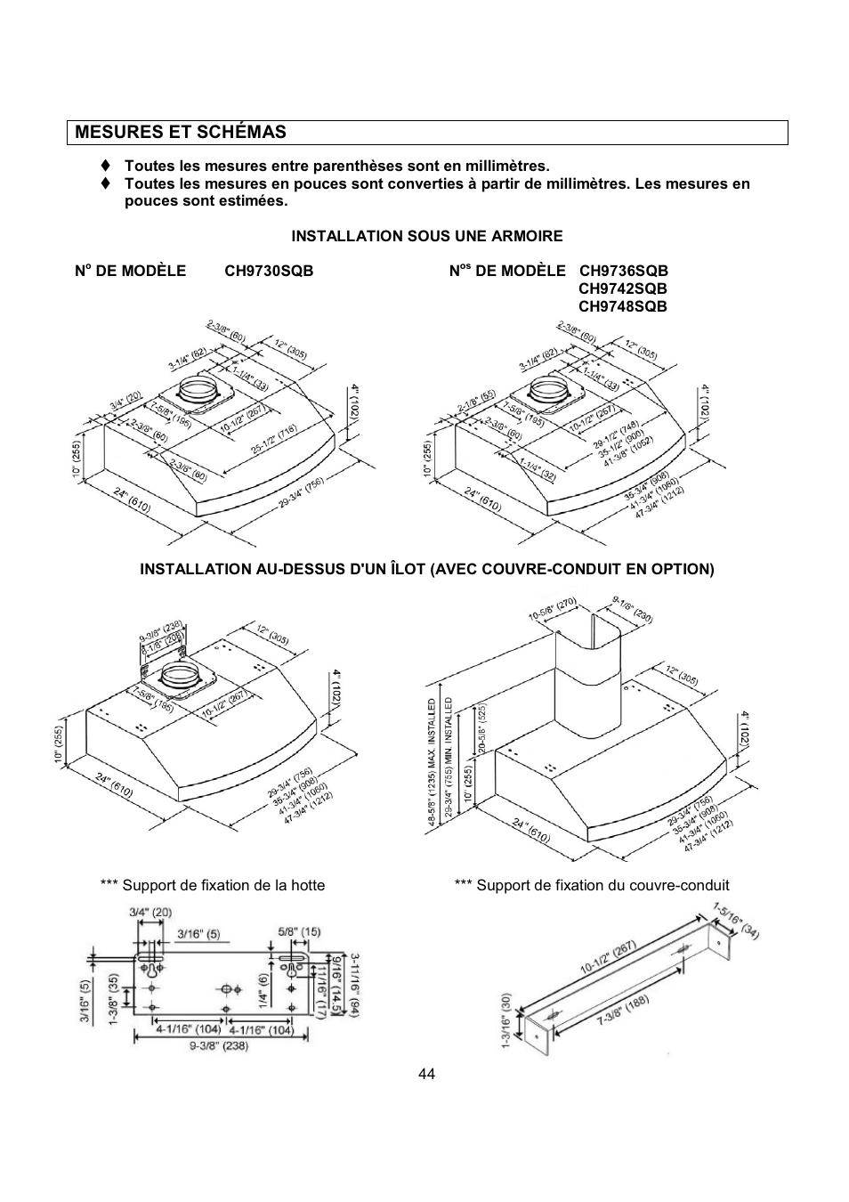 Kobe Range Hoods CH9748SQB User Manual | Page 46 / 87