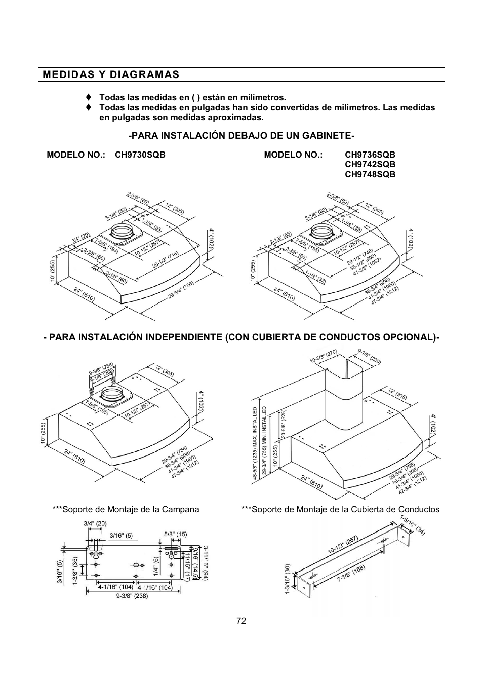 Kobe Range Hoods CH9748SQB User Manual | Page 74 / 87