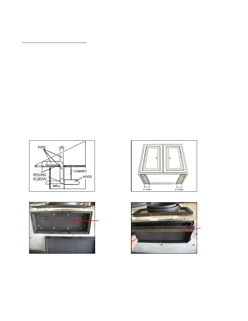 Under the cabinet installation – rear vent | Kobe Range Hoods CH7948SQB User Manual | Page 11 / 102